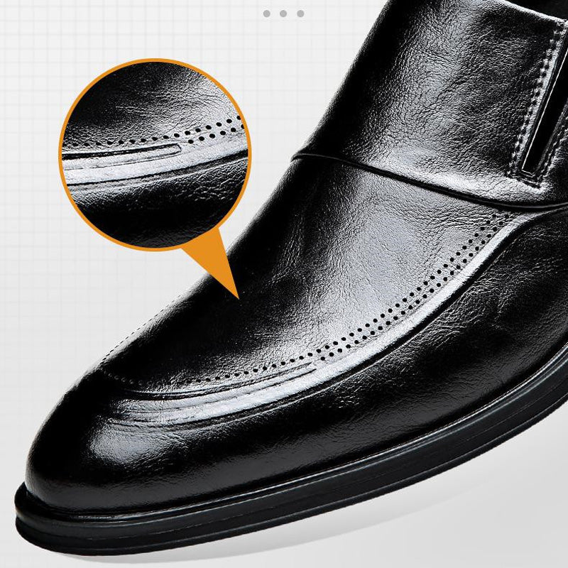 🎁Men's Business Casual Slip-On PU Leather Shoes👞