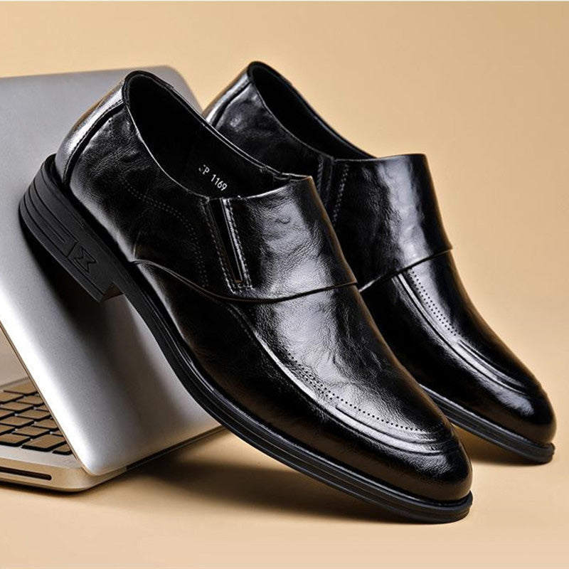 🎁Men's Business Casual Slip-On PU Leather Shoes👞