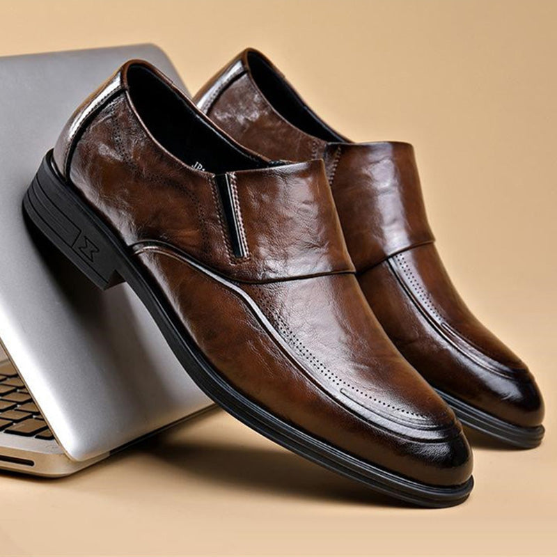 🎁Men's Business Casual Slip-On PU Leather Shoes👞