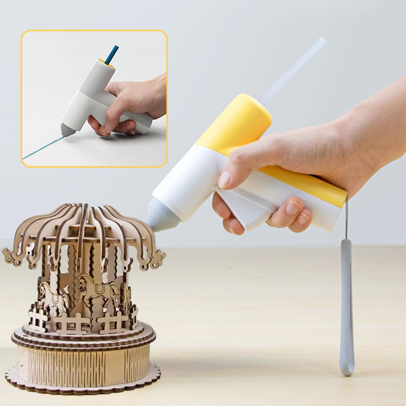 🎁2025 HOT SALE👨👩👧👦Cordless Hot Glue Gun with Hot Glue Sticks