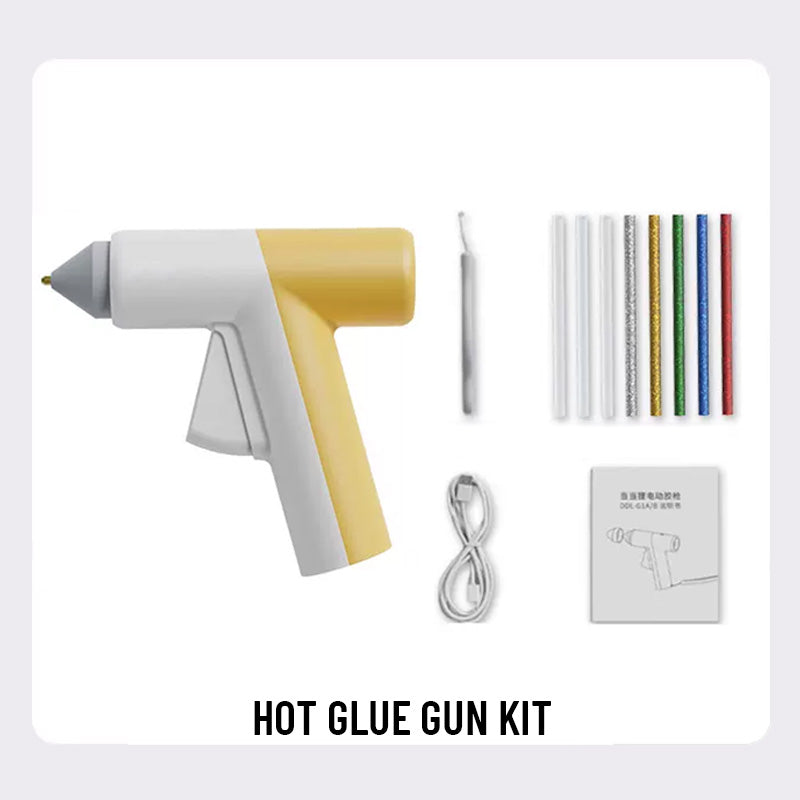 🎁2025 HOT SALE👨👩👧👦Cordless Hot Glue Gun with Hot Glue Sticks
