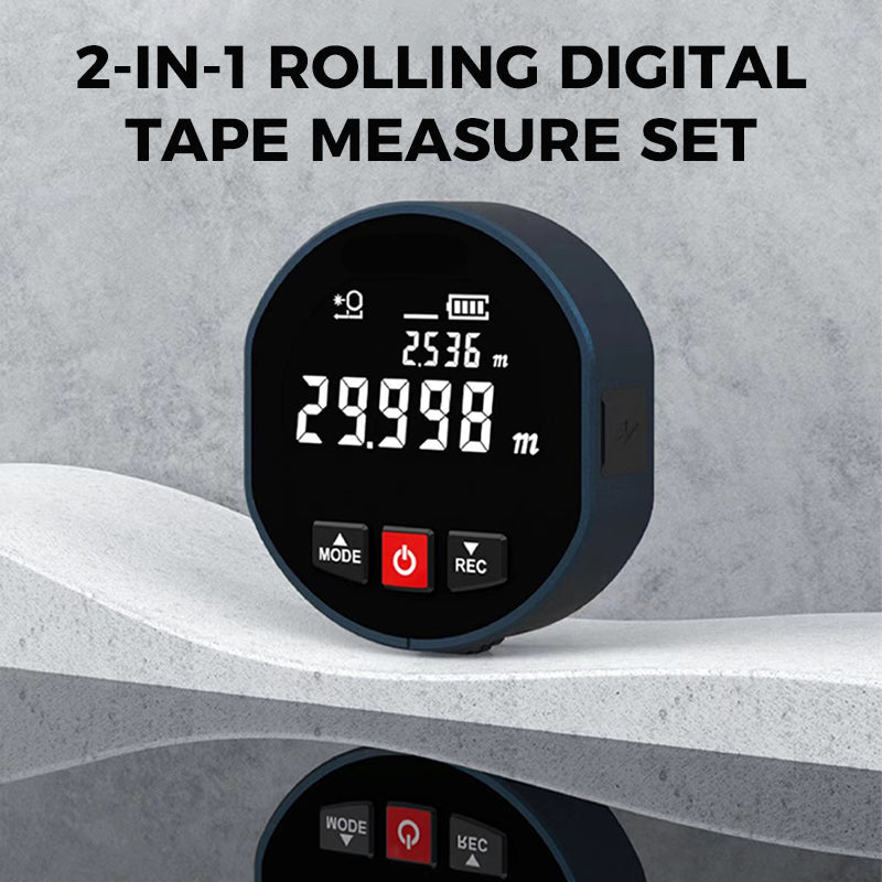 š2025 Hot Saleš 2-in-1 Rolling Digital Tape Measure Set