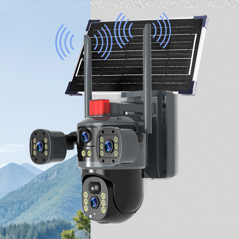 š„2025 New Hot Saleš„ Triple-Lens Solar 360° Dome Cameraāļø free shipping