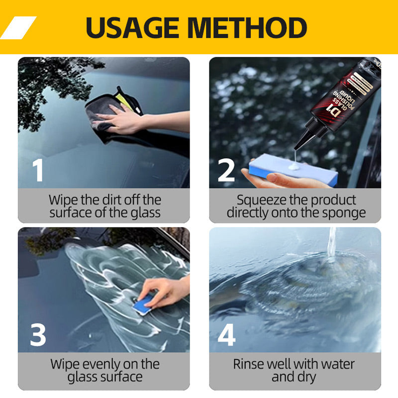 ✨Auto Glass Scratch Care Polishing Fluid – Scratch-Free, Crystal-Clear Views! 🚗