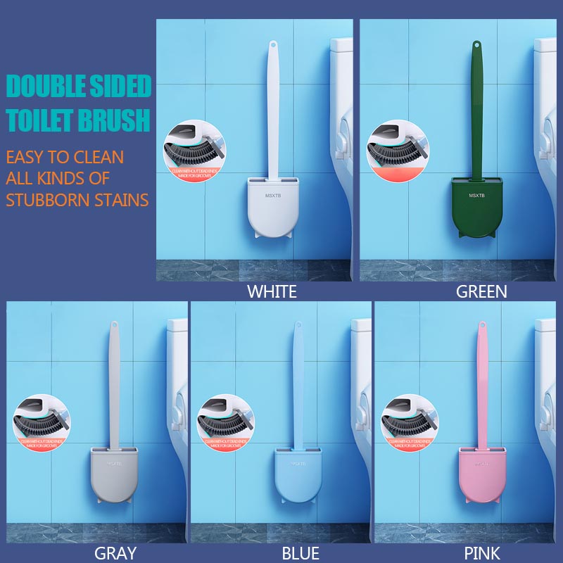 🚽Deep Cleaning Toilet Brush Set – No More Hidden Grime! ✨