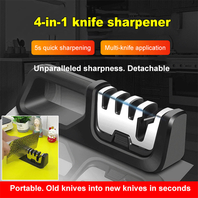 🔥HOT SALE🔥Portable 4-in-1 Kitchen Knife Sharpener