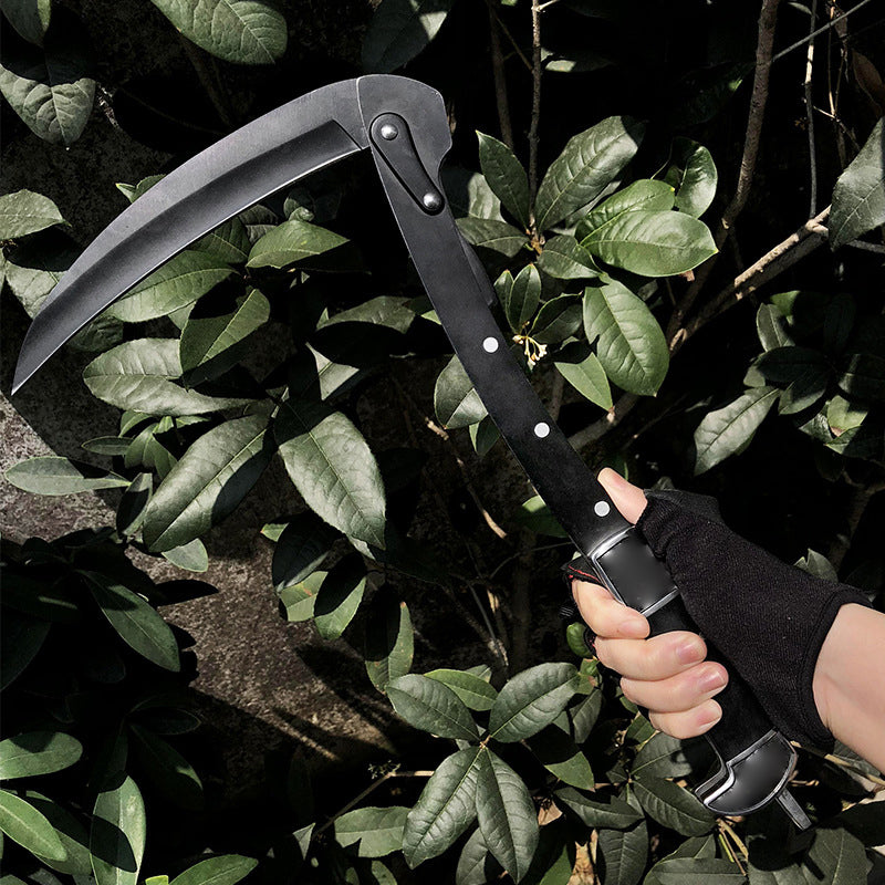 ⚔️ Stainless Steel Folding Scythe: Tough, Sharp, Ready for Action! 🛠️✨