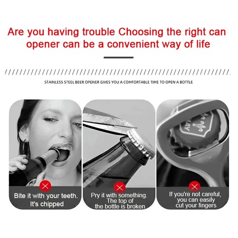 Multifunctional Bottle & Can Opener for Weak Hands