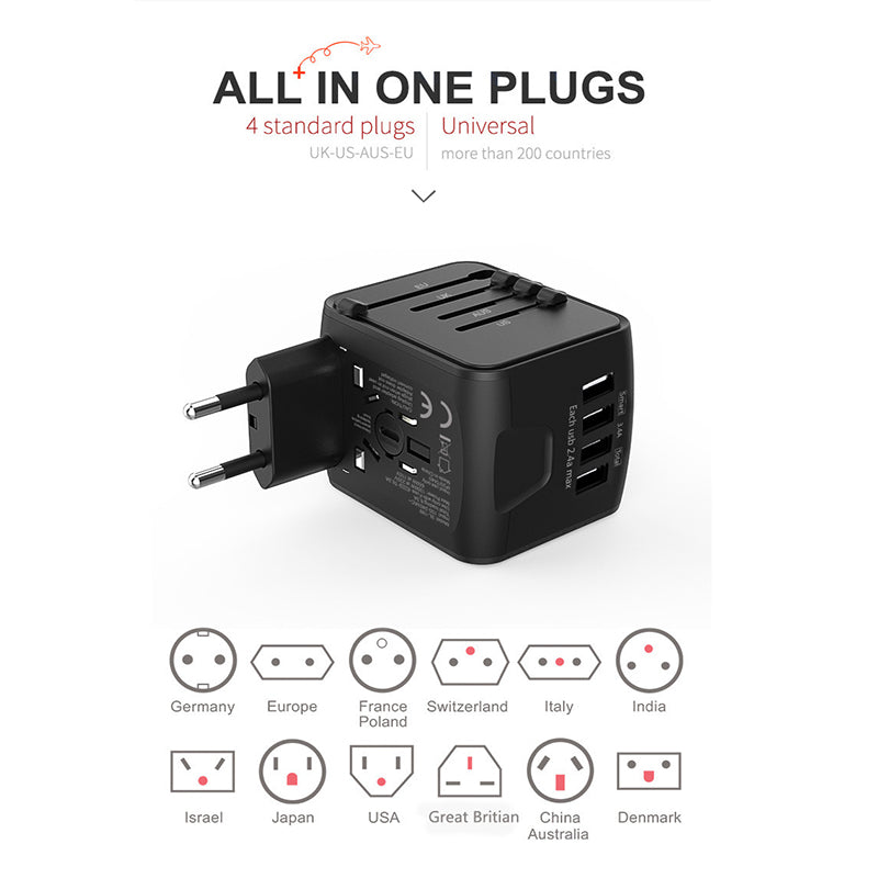 Universal Travel Adapter 100V-220V Smart Voltage Converter