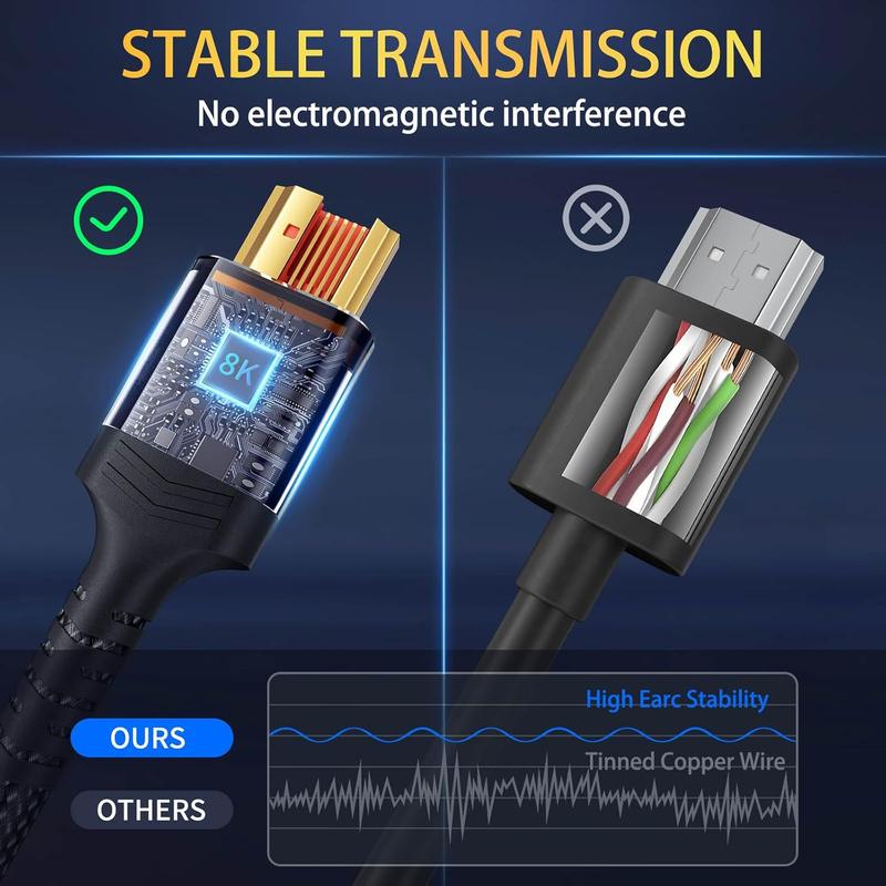 🚀 Ultra HD Experience|8K/4K HDMI Signal Cable✨