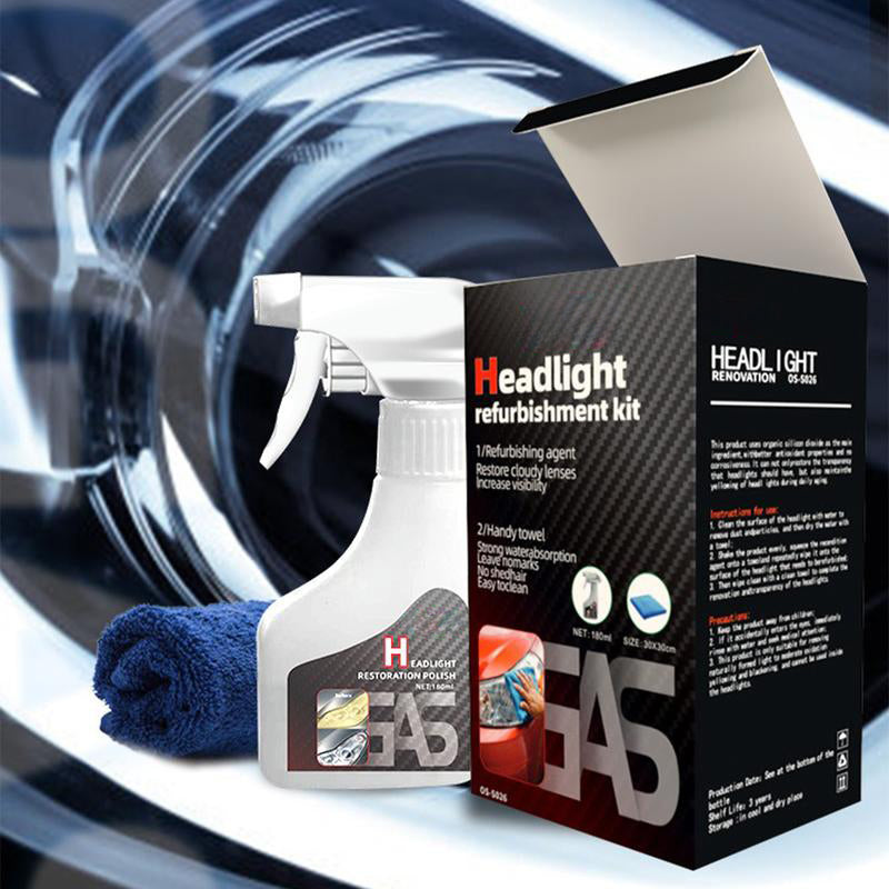 š„Automotive Headlamp Refurbisher & Crystallization Coating Agent KitšāØ
