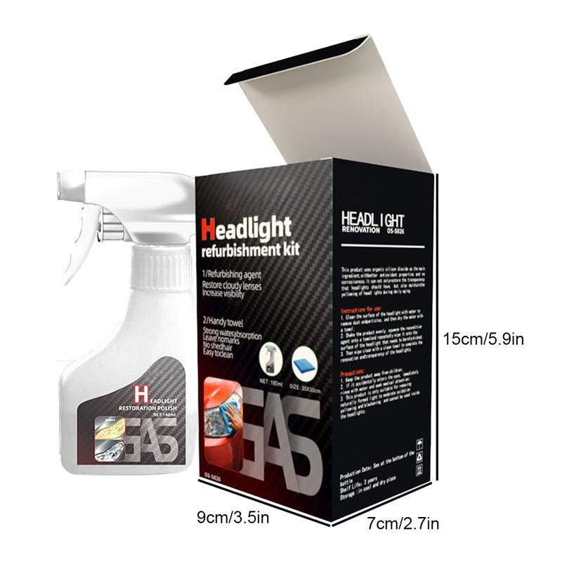 š„Automotive Headlamp Refurbisher & Crystallization Coating Agent KitšāØ