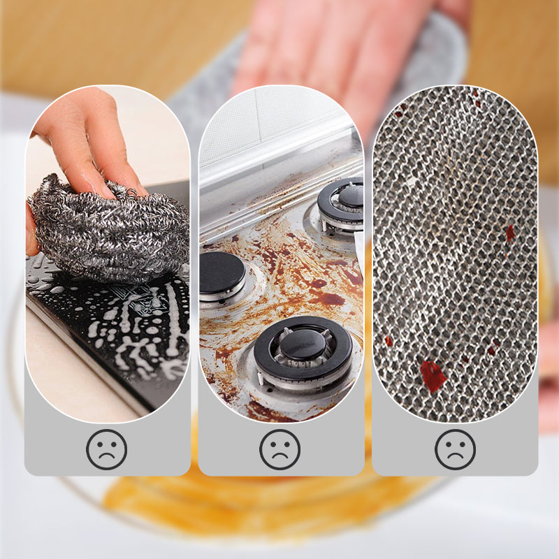 🚀Buy 1 Get 1 Free🏡💦Double-Side Scratch-Free Wire Dishcloth