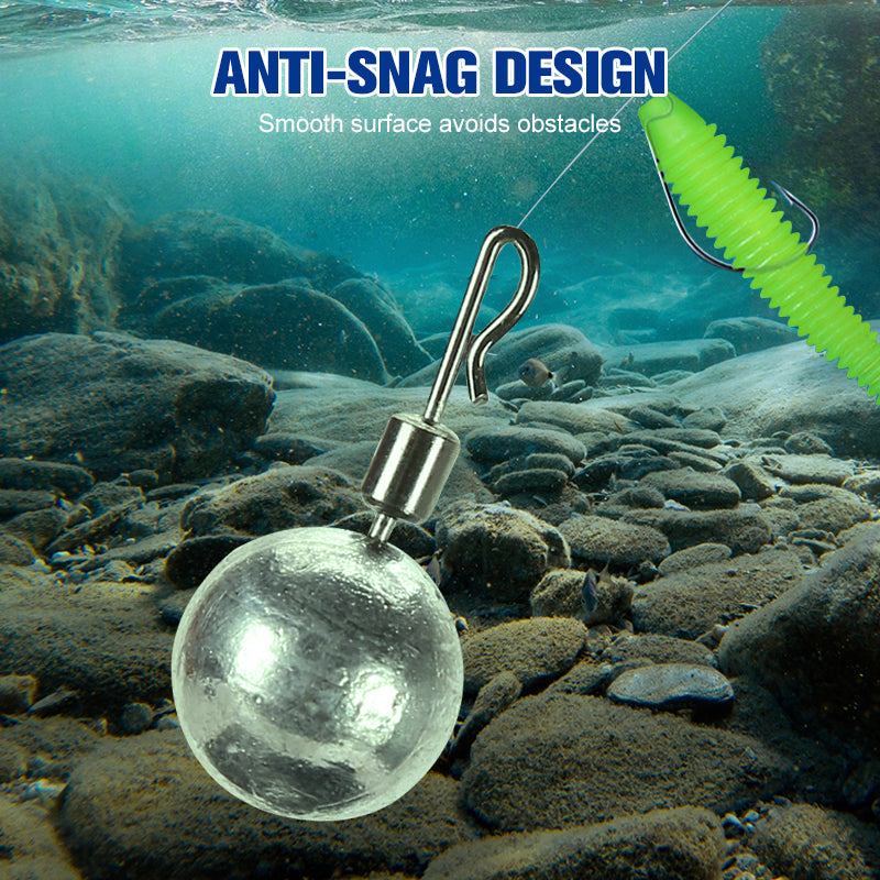 R-Shaped Fishing Lead Weights with Swivel🎣✨