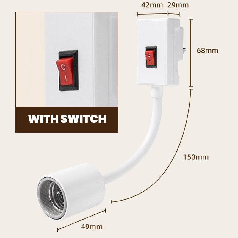šØ Flash Saleā”Ends in 3 hours! ā°ā°ćHigh Power Bath Light Socket with SwitchćāØ
