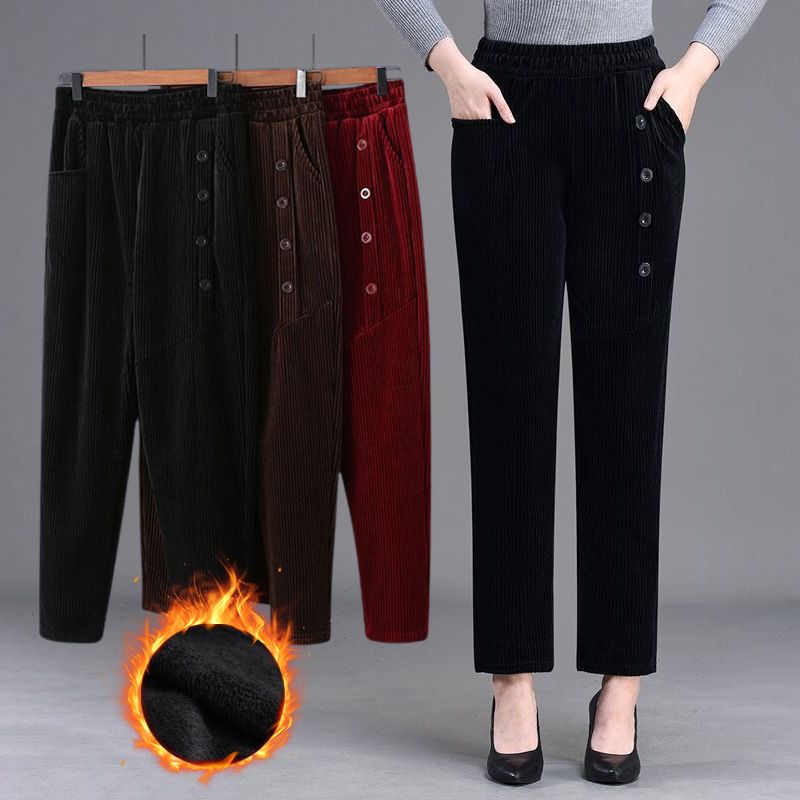 ⏳Time-Limited Special⏰Women's High Waist Corduroy Warm Pants