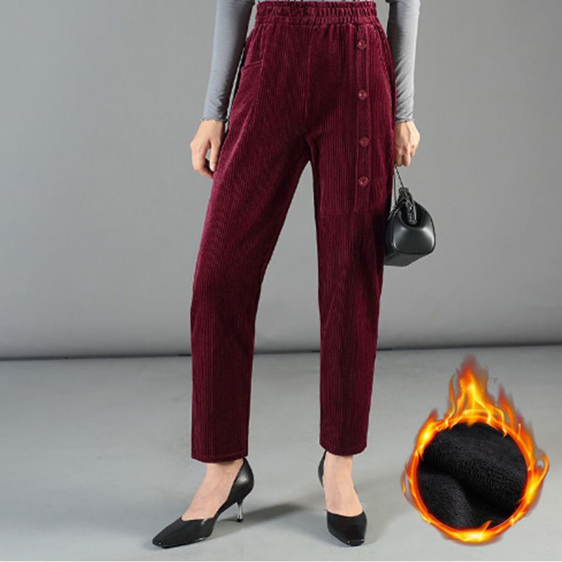 ⏳Time-Limited Special⏰Women's High Waist Corduroy Warm Pants