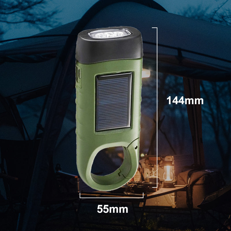 ⏳Time-Limited Special⏰Outdoor Emergency Lamp (Hand Crank + Solar + USB Charging)