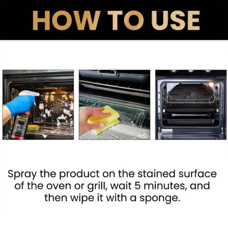 🧼 BUY 2 GET 1 FREE! ✨ Oven & Grill Cleaner Spray – Dissolves Grease in 5 Mins, No Scrubbing & Eliminates Odors 🔥