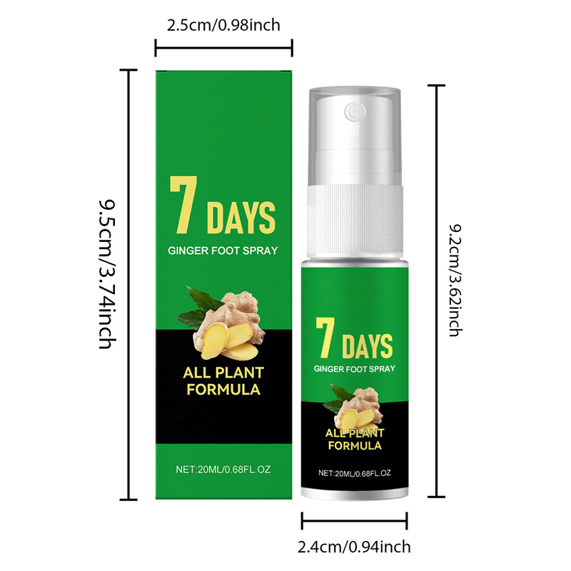 🔥LAST DAY - BUY 1 GET 1 FREE!🏆FootGlow 7-Day Ginger Foot Exfoliating Spray🌿