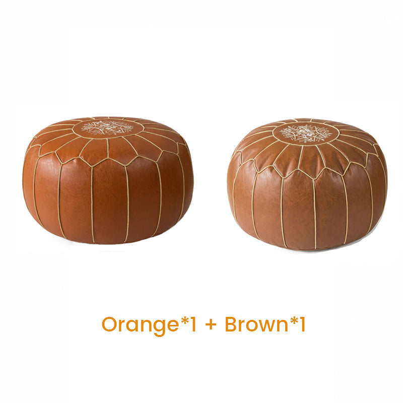 🛋️ Moroccan boho pouf – waterproof synthetic, space-saving storage, embroidery stitching. Easy to carry. 50% OFF! ✨