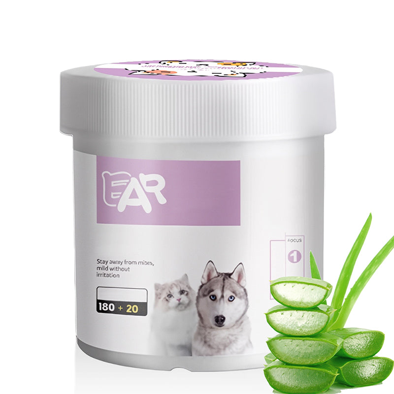 🎉55K+ Sold 🐾 Natural Plant-Based Pet Eye & Ear Wipes, Aloe Gentle Tear Stain Remover for Dogs & Cats