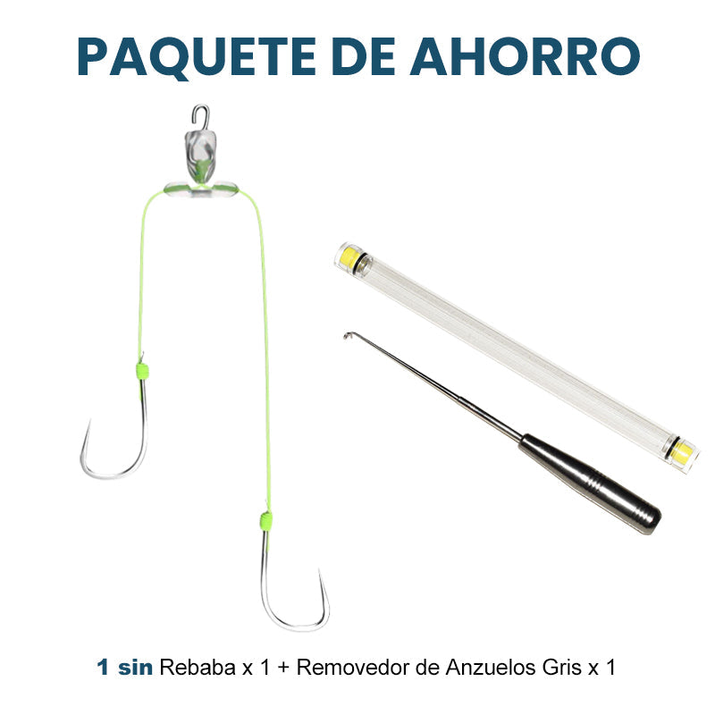 Double Hook Fishing Rig with Short Quick‑Connect Leader