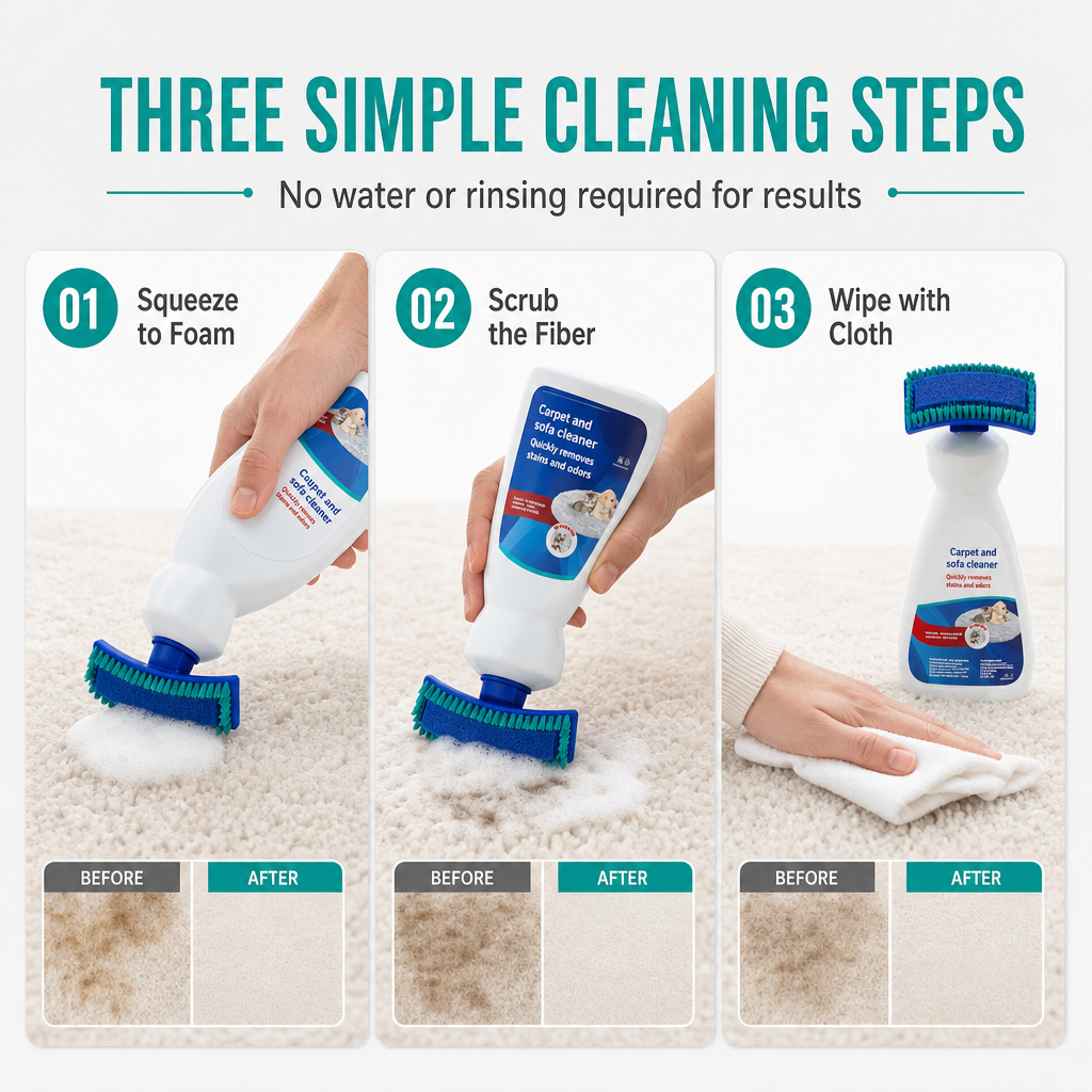 Waterless Fabric and Carpet Cleaner