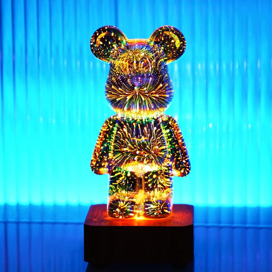 ?49% OFF?3D Firework Bear Colorful Bear Decor Light Gift for Him or Her