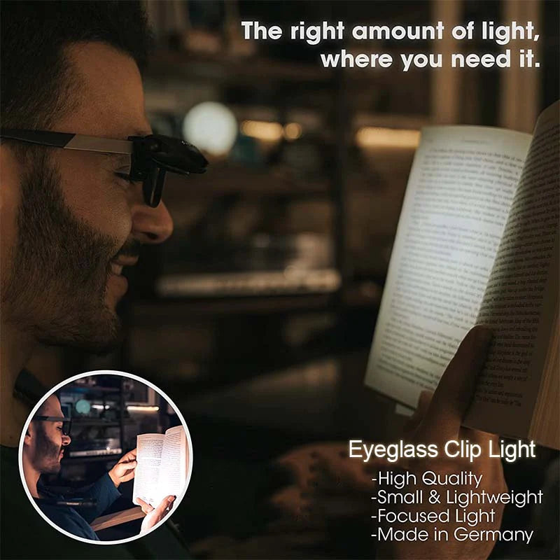 Mini LED Glasses Clip Light (BUY MORE SAVE MORE)