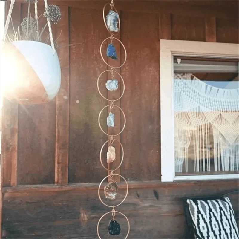 Pousbo® Raw Crystal 7 Chakra Gemstone Wall Decor