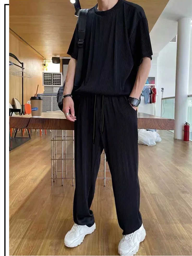 Men’s Loose Fashionable Long Sleeve 2-piece Set(50% OFF)