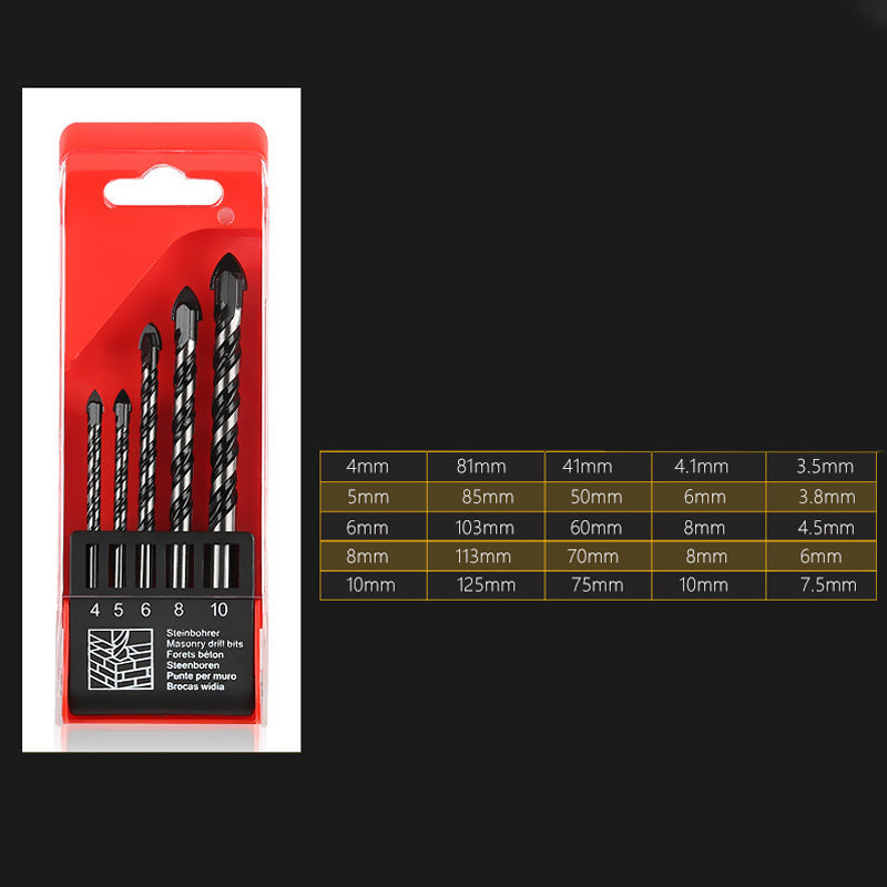 Multifunctional Alloy Cross Head Drill Bits Set