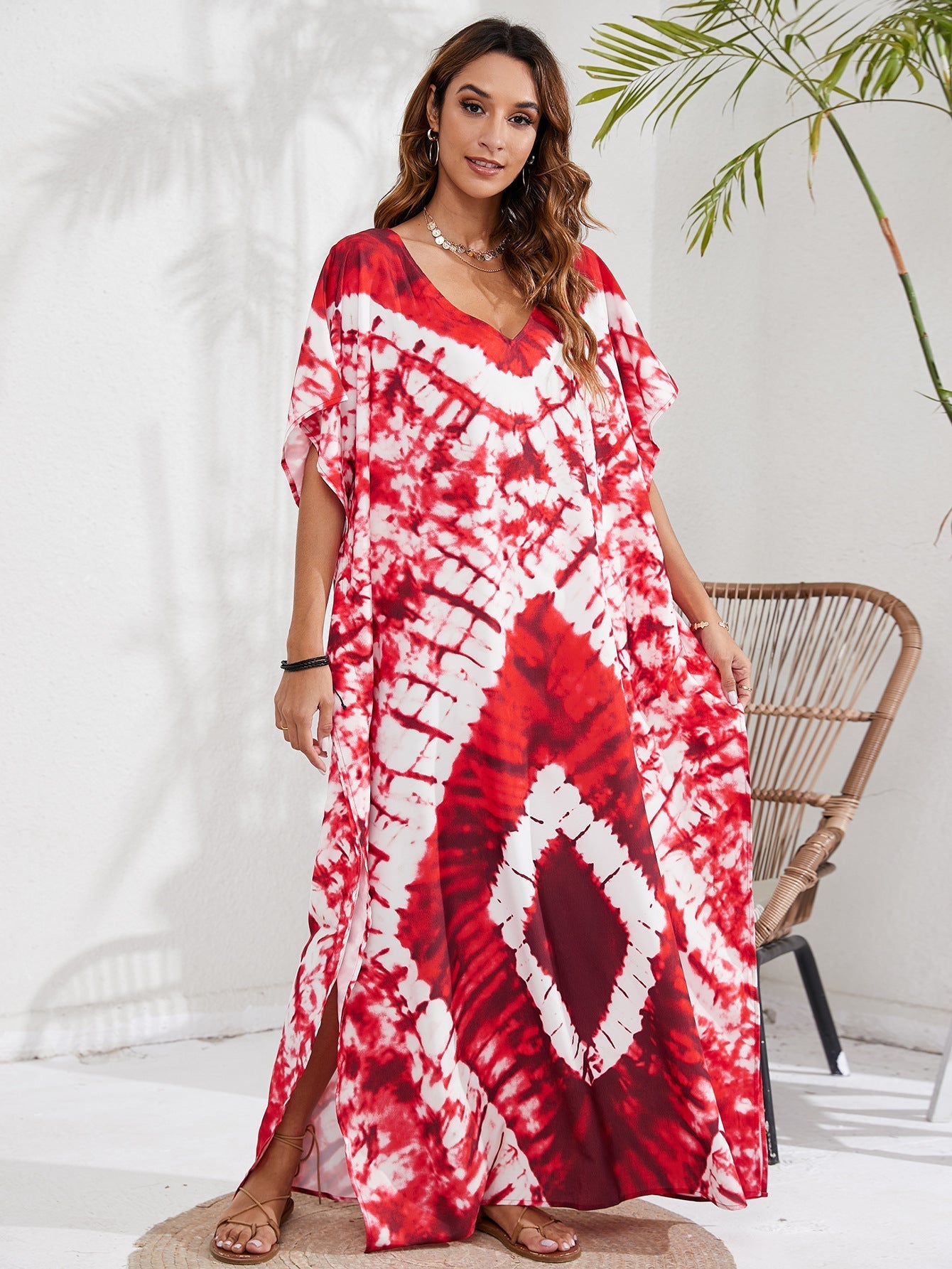 Print Beach Cover-up Long Dress