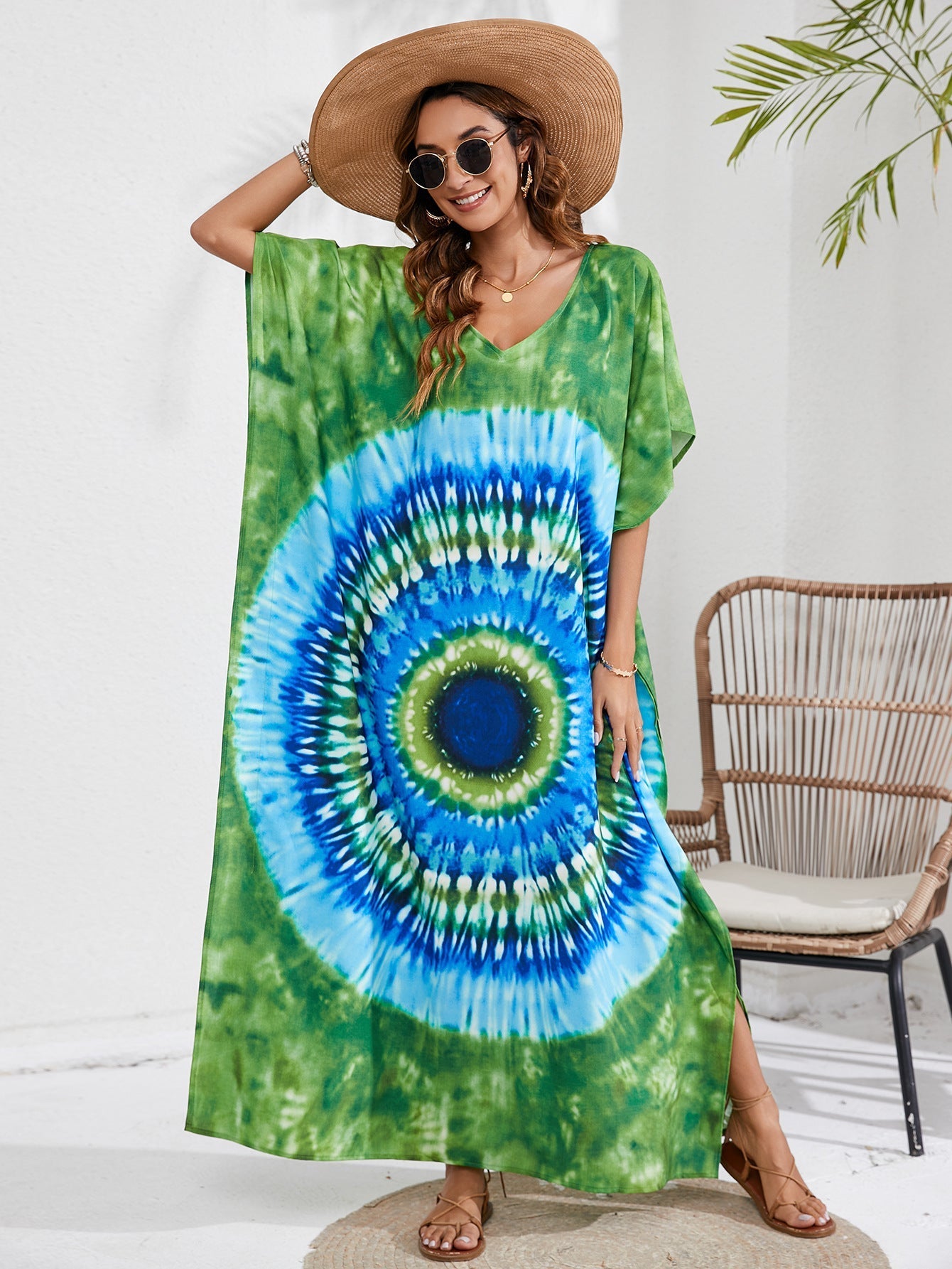 Print Beach Cover-up Long Dress