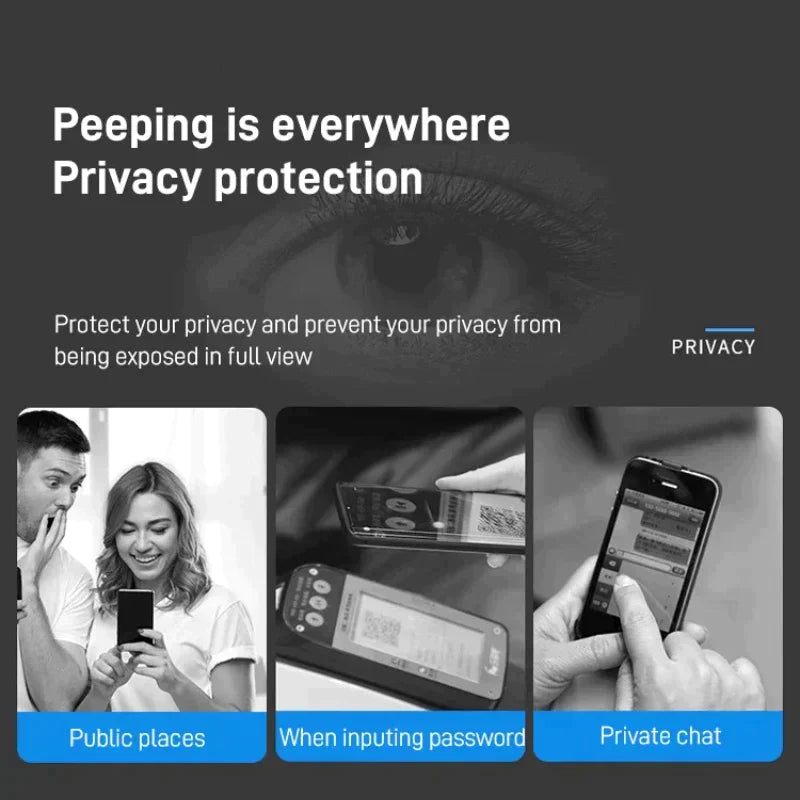 Tempered Glass Anti Peeping Screen Protector For iPhone