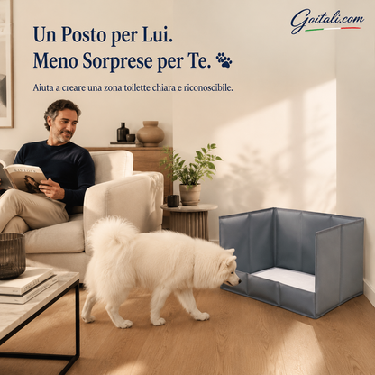 🐾 Toilette per Cani con 3 Pareti Antischizzo ✨ Protegge Pavimento e Pareti, Pieghevole e Salvaspazio