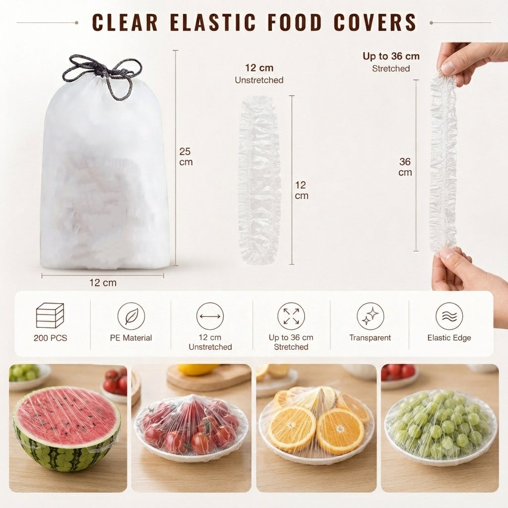 ⏳LAST DAY SALE ONLY $0.059!🔥Disposable Stretch Food Covers for Bowls & Plates