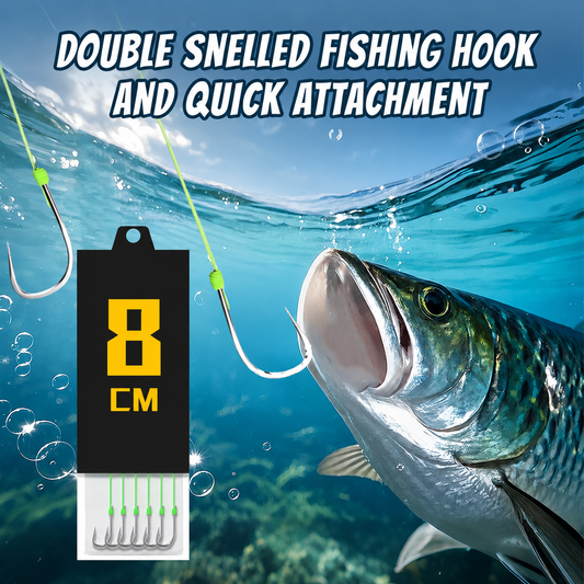 Double Hook Fishing Rig with Short Quick‑Connect Leader
