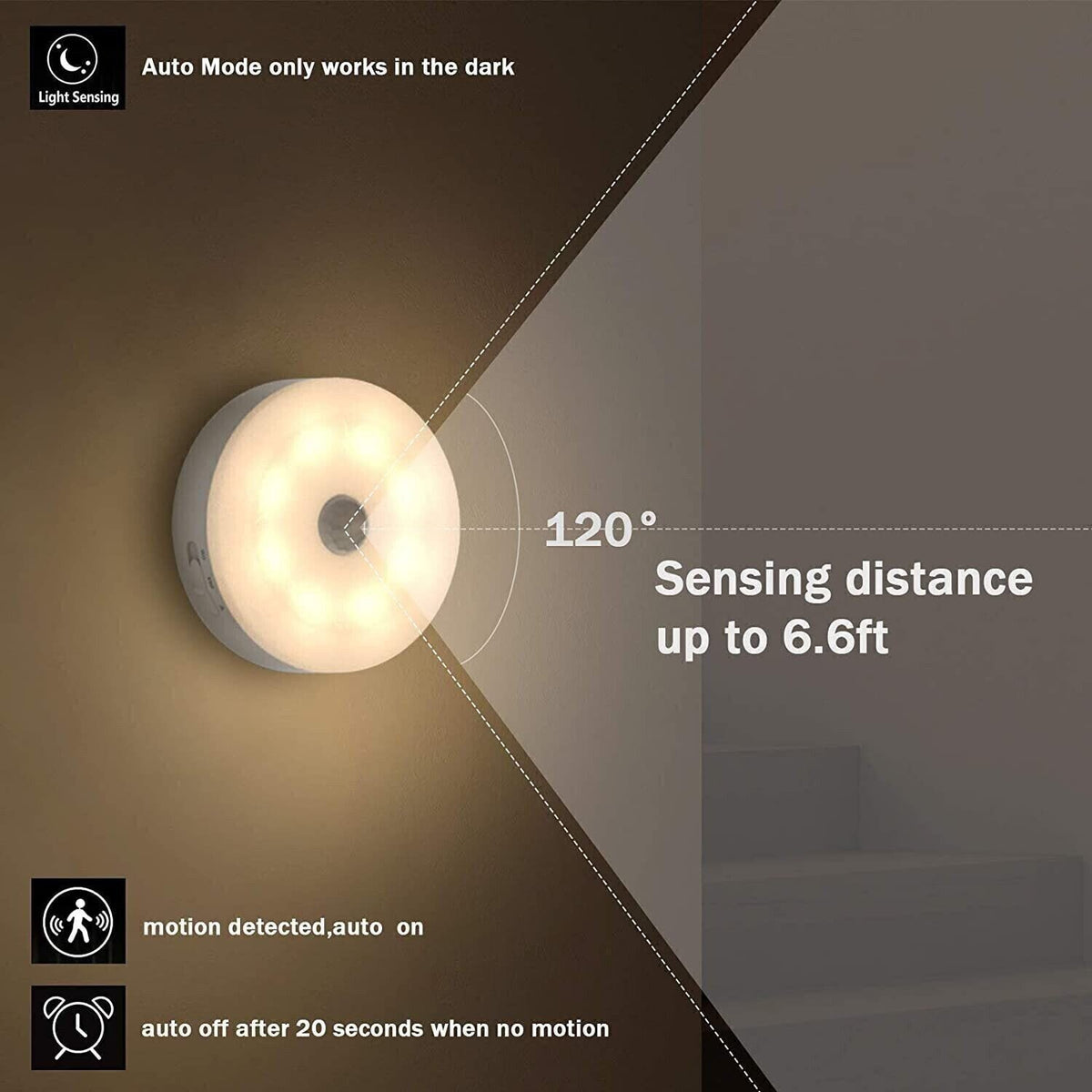 💡 Rechargeable Motion Sensor Night Light