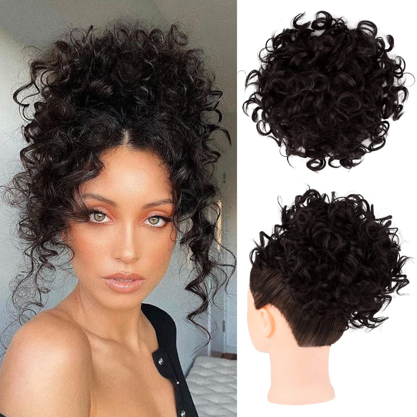 ⏳Limited-time 50% off⏰Elastic Drawstring Loose Short Curly Bun
