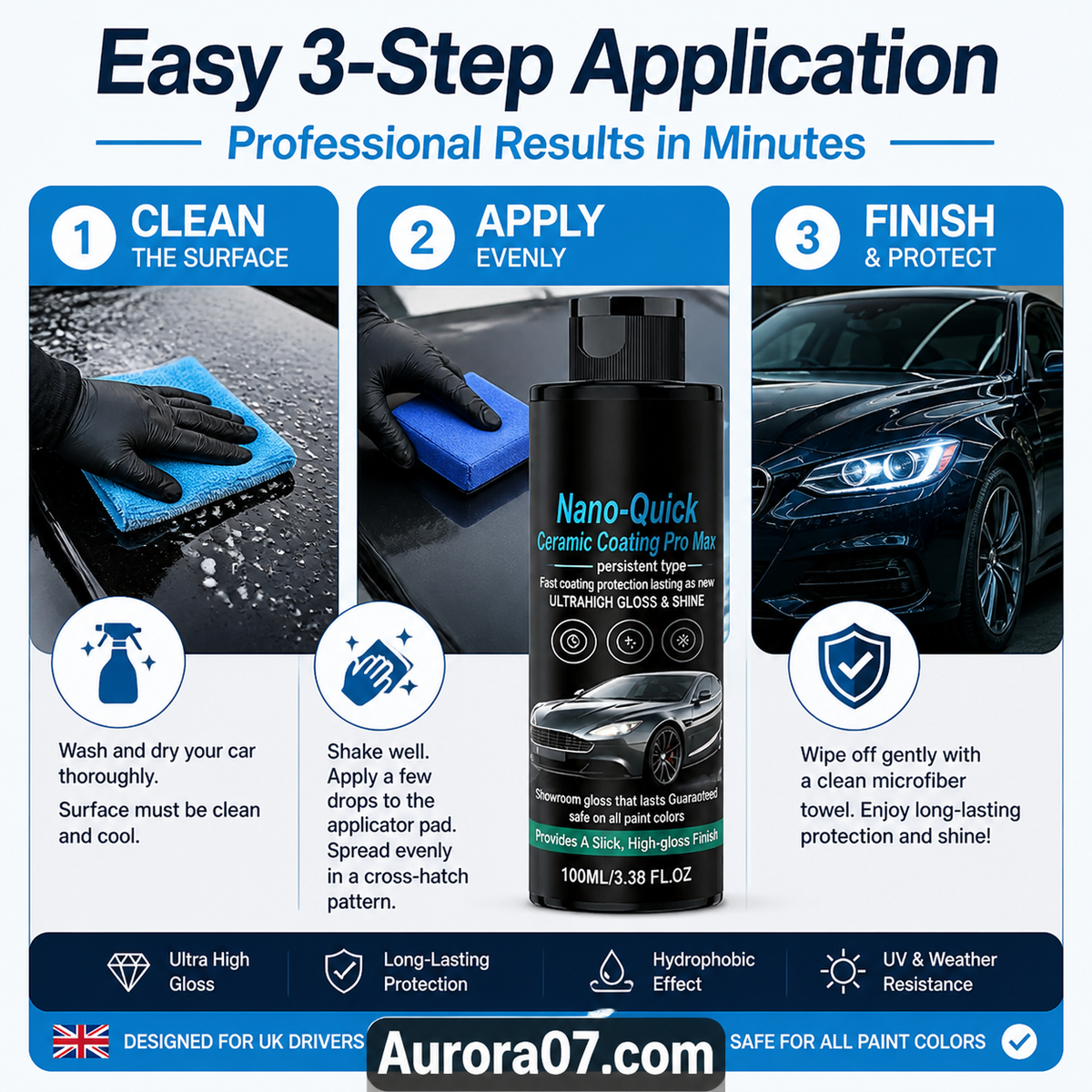 🚗 SCONTO DEL 50% A TEMPO LIMITATO! 💥 Goitali® Spray Nano Ceramico Alta Lucentezza – Idrorepellente, Lunga Durata, Applicazione Facile ✨