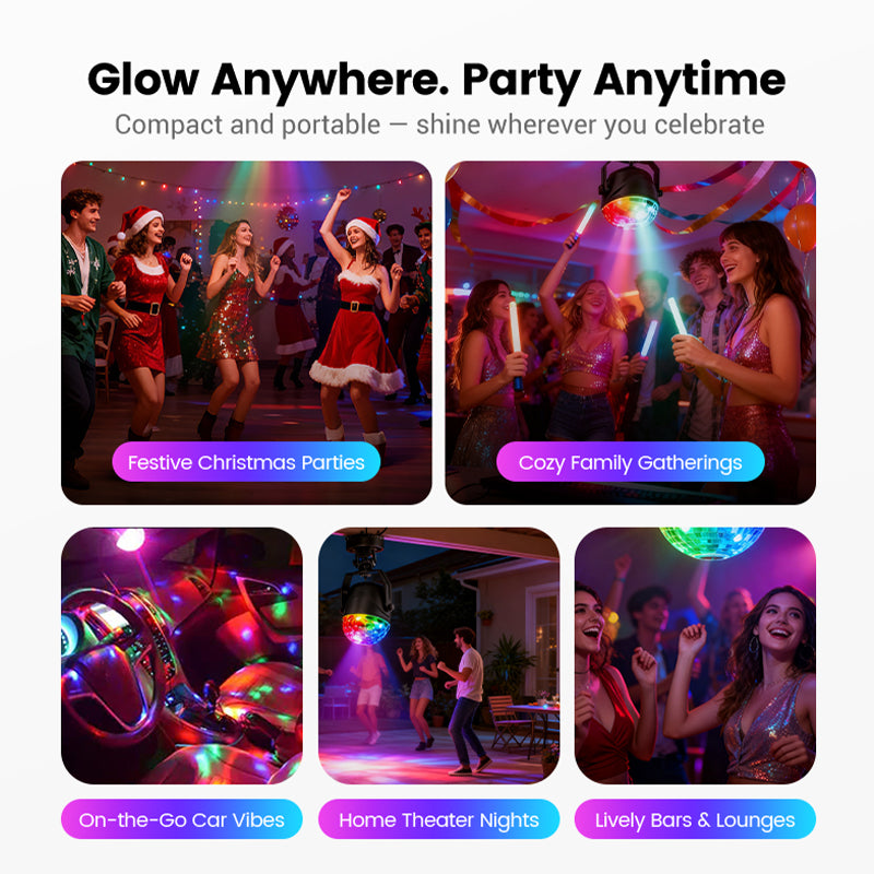 🎄 FESTIVE FEAST DEAL! 50% OFF 🔥Colorful Rotating Magic Disco Ball Light