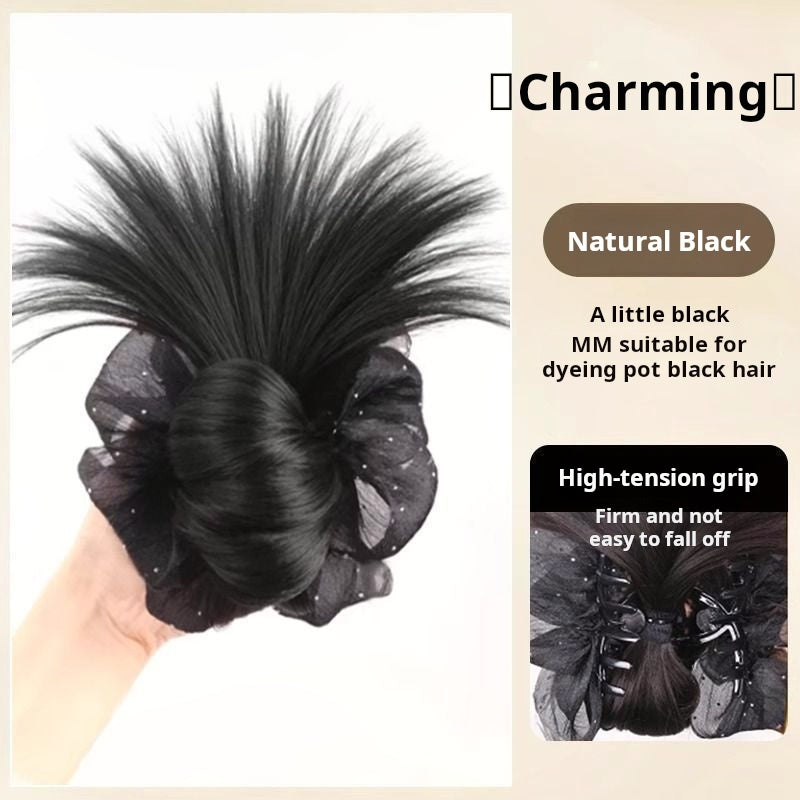 Effortless Low Bun Hair Clip – Natural Voluminous Ponytail Bun Extensions for Women 💇‍♀️✨ 🌸 Lazy Messy Bun Hairpiece with Fluffy Feather Texture – Instant Updo Hair Accessory for Fullness at the Crown 🎀💕