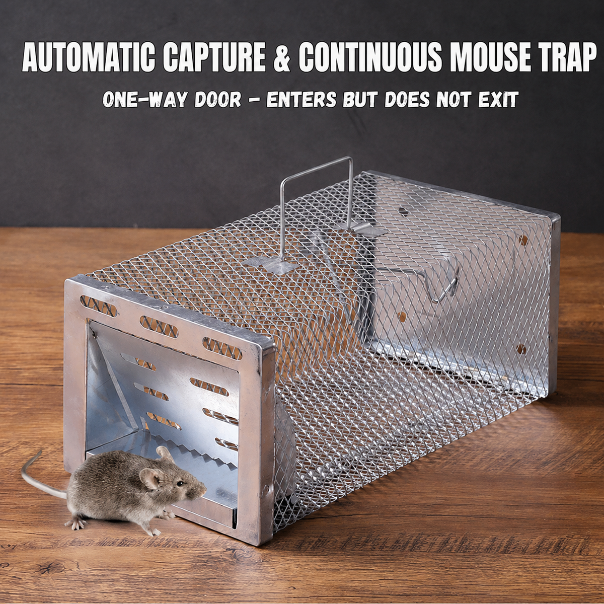 🌞 Start spring beautifully with 50% OFF! 🐭 Reusable automatic mouse trap with one-way door – Large galvanized cage for continuous capture