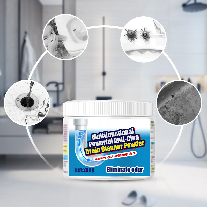 ⚡30K+ SOLD!Powerful Dissolving Deodorizing Floor Drain Cleaner Powder for Pipe Clearing
