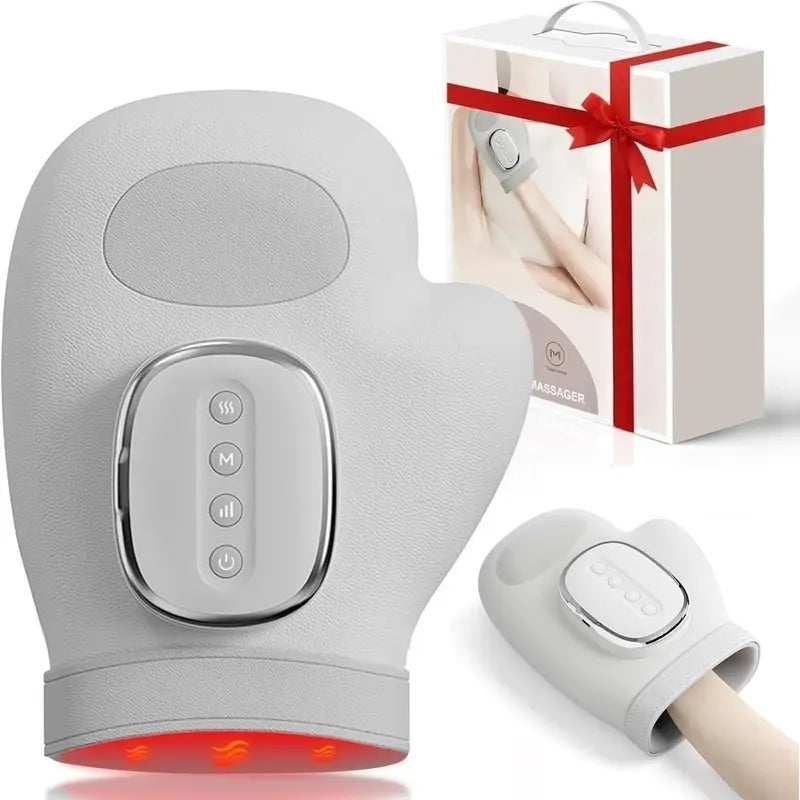 🔥Portable Hand Massager with Heat & Compression, Wireless 3 Modes for Carpal Tunnel Relief