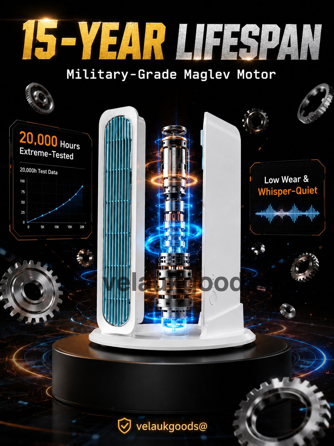 【Cool the Entire Room in 90 Seconds】Tower Fan—an air conditioner that can be used in both upright and horizontal positions