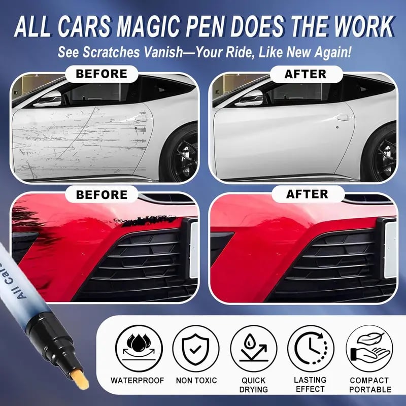 🔥🥳2026 HOT SALE🥳 LIMITED TIME 50% OFF!🔥   🚗✨ 💞50K+ SOLD!🖌️💨 Buy 1 Get 1 Free! Touch Up Paint Pen – Precision tip, waterproof & anti‑rust. Covers deep scratches in seconds. Save hundreds on body shop! 💸🔧