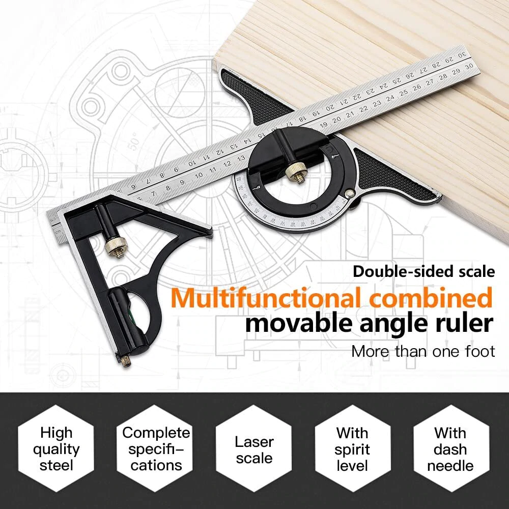 🔥Great value! Multifunctional combination movable angle ruler set, 50% OFF!